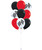 (Pick Your Own Helium Balloon Cluster) 12" Racing Flag Print Balloons Cluster - Fashion Color (9pcs) (Pick Your Own Helium Balloon Cluster) 12" Racing Flag Print Balloons Cluster - Fashion Color (9pcs)