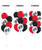 (Pick Your Own Helium Balloon Cluster) 12" Racing Flag Print Balloons Cluster - Fashion Color (Pick Your Own Helium Balloon Cluster) 12" Racing Flag Print Balloons Cluster - Fashion Color