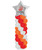 [National Day 2026] Personalised Giant Star (Metallic Shiny Silver) Balloons Column 2m - NDP 61 MAJULAH SINGAPURA GO BEYOND