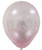 12" Glitter Clear Latex Balloon - Shocking Pink 