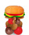 [Food] Hamburger with Bun Chrome Balloon Stand