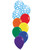 (Helium Balloons Cluster) Cloud Print Rainbow Gradient Balloons Cluster - Vibrant Fashion Color