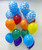 (Create Your Own Helium Balloons Cluster) Cloud Print Rainbow Latex Balloons Cluster - Vibrant Fashion Color