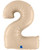 40" Giant Number Foil Balloon (Satin Cream) - Number '2'