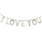 [Love] 16" I Love You Alphabet Foil Balloons Banner - Silver