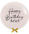 22" Personalised Jewel Balloon - Fashion White Sand