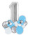 [Birthday] First Birthday Balloons Package (Baby Boy)- Birthday Bash Chrome Fashion Balloons Centerpiece (1 Digit) of your choice

Colors: Fashion Pastel Blue, Fashion White & Chrome Silver