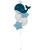 [Sea Creature] Funny Whale Matte Blue Star Balloons Bouquet