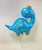 [Dinosaur] Blue Dino Foil Balloon (28inch)
