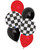 [Transportation] Black and White Checkerboard Vroom Vroom Balloons Bouquet