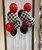 [Transportation] Black and White Checkerboard Vroom Vroom Balloons Bouquet