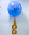 Personalised Happy 100 Days 36" Jumbo Perfectly Round Latex Balloon (Pale Blue) styled with 14" Gold Number Foil Balloons (100) - Baby Boy