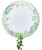 24" Crystal Clear Transparent Elegant Greenery Printed Balloon styled with Maple Leaf Garland