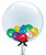 24" Crystal Clear Transparent Balloon - Mini Metallic Balloons Filled (Vibrant Rainbow)
