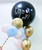 *MEMORABLE MESS* 36" Personalised Gender Reveal Black Helium Popping Balloons Cluster