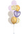 (Create Your Own Helium Balloon Cluster) Heart Foil Chrome Confetti Balloon Cluster

Color: Fashion Lilac, Fashion White Sand, Metallic Gold Round Confetti, Chrome Gold and Satin Luxe Pastel Lilac Heart Foil