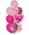 Personalised Heart Foil Chrome Confetti Balloon Cluster - Hi Barbie!