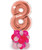 [Barbie] Personalised Barbie Themed Birthday Bash Fashion Balloon Stand (1 Digit) - Rose Gold