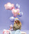 Smiley Cloud Satin Pastel Pink Foil Balloon (24inch)