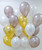 (Create Your Own Helium Balloon Cluster) 12" Plain Latex Balloon Cluster - Metallic Colors