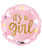 [Baby] It's A Girl Stars & Clouds Round Foil Balloon (18inch)