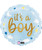 [Baby] It's A Boy Stars & Clouds Round Foil Balloon (18inch)
