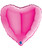 18" Heart Foil Balloon - Metallic Shiny Magenta