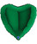 18" Heart Foil Balloon - Metallic Shiny Dark Green
