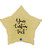 18" Personalised Star Foil Balloon - Macaron Matte Yellow