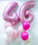 40" Giant Number (Pastel Pink) Balloons Cluster - Celebrate in Numerals (Number 0-9)