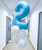 40" Giant Number (Pastel Blue) Balloons Cluster - Celebrate in Numerals (Number 0-9)