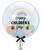 [Children's Day] 24" Personalised Rainbow Crystal Clear Transparent Balloon - Mini Fashion Pastel Rainbow Balloons Filled