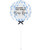 24" Personalised Globe Transparent Printed Balloon - Blue Footprint