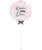 24" Personalised Globe Transparent Printed Balloon - Pink Footprint