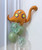 [Dinosaur] Adorable Orange Brontosaurus Confetti Balloons Bouquet