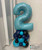 [Birthday] Create your own Birthday Bash Fashion Balloon Stand (1 Digit) - Pastel Blue