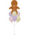 [Merry Christmas 2025] Cute Gingerbread Man Latex Balloons Bouquet