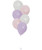 Fancy Birthday Cake Standup Balloons Package - 12" Plain Latex Balloons Cluster - Fashion Colors