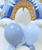 [Baby] Boho Blue Rainbow Latex Balloons Bouquet