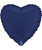 18" Heart Foil Balloon - Satin Blue Navy