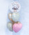 22" Personalised Jewel Heart Foil Balloons Bouquet
