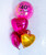 22" Personalised Jewel Heart Foil Balloons Bouquet