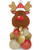 [Merry Christmas 2023] Christmas Balloons Package - Sleigh Ride - Smiley Reindeer Head Chrome Balloons Stand

