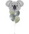 [Animal] Koala Head Chrome Balloons Bouquet