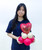 [Happy Valentine's Day] Mini Satin Sangria & Gold Love You Balloons Centerpiece