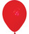 12" Standard Fashion Color Round Latex Balloon - Red