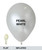 12" Standard Metallic Color Round Latex Balloon - Pearl White