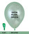 12" Standard Metallic Color Round Latex Balloon - Satin Pearl Green