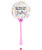 24" Personalised Globe Transparent Printed Balloon - Colorful Daisies with Ribbon Bow and Tail