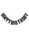 [Transportation] Speedy Racer Balloons Package - Block Script Happy Birthday Bunting (2 meter) - Glittery Black